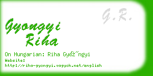 gyongyi riha business card